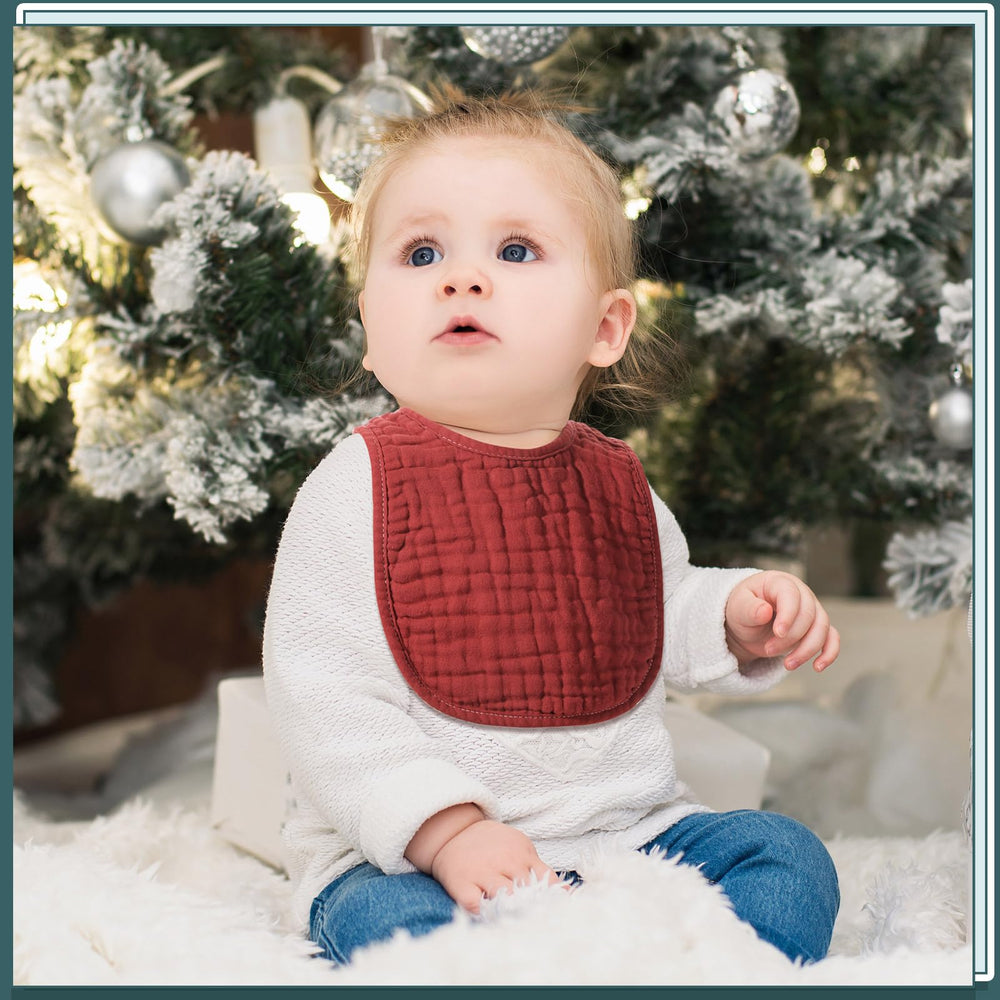 Frienda six-pack baby bibs ideal for travel and daily use.