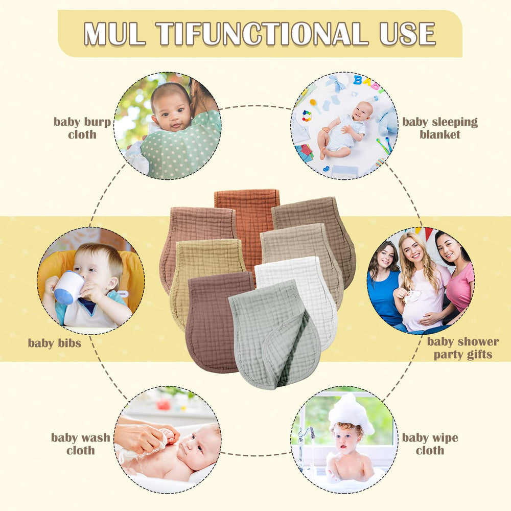 Frienda soft muslin burp cloth showing gentle skin-friendly fabric for newborns.