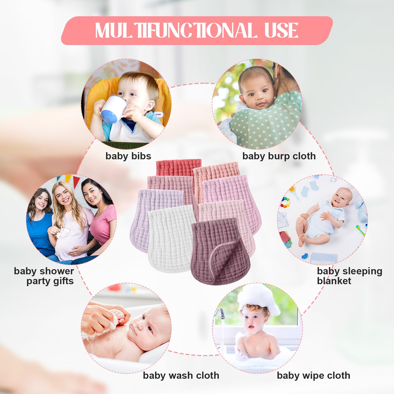 Frienda soft skin-friendly muslin texture gentle on newborn skin