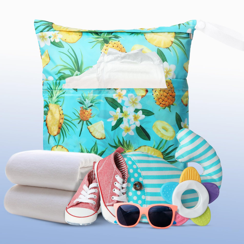 Frienda compact 12x14 inch bag fits multiple cloth diapers.