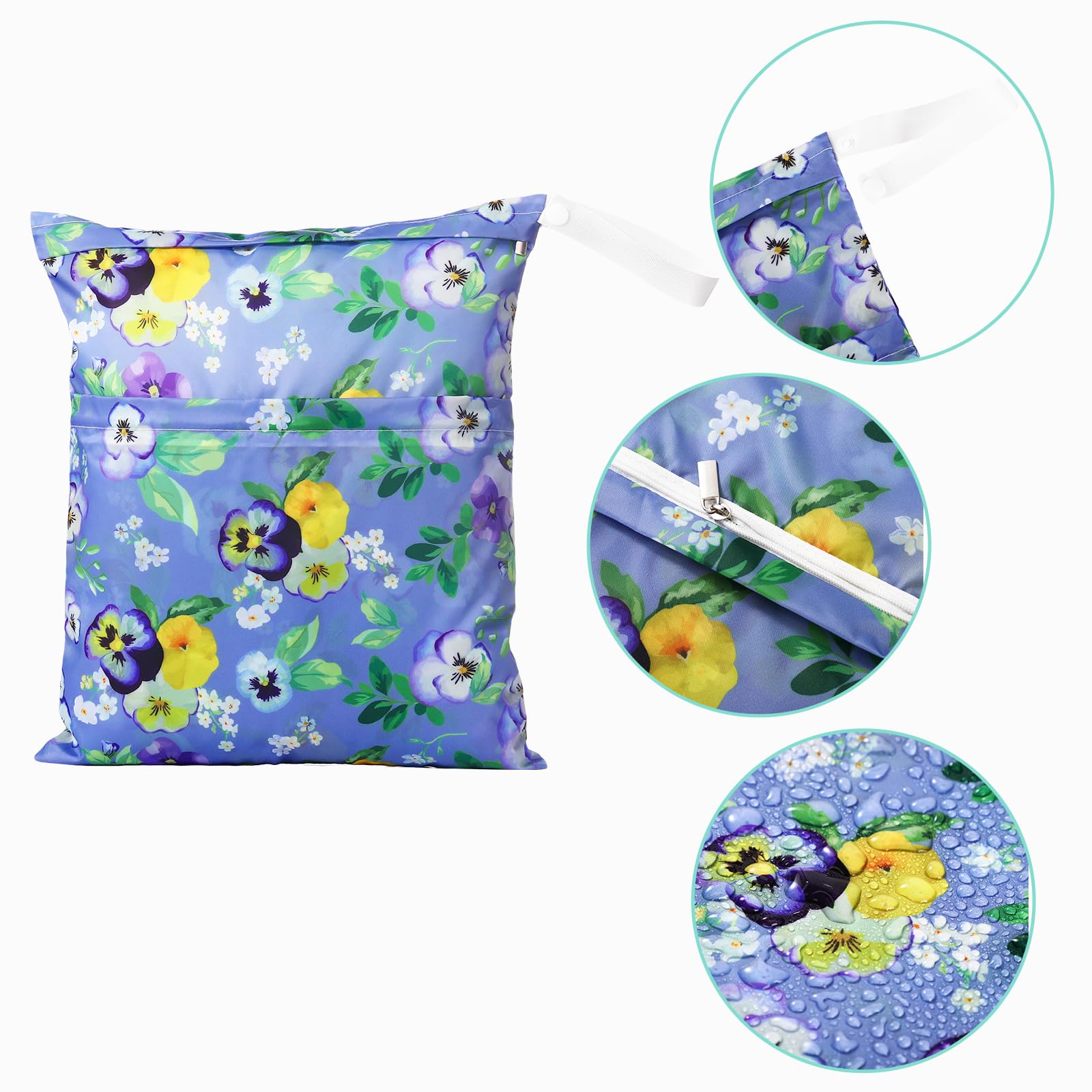 Frienda reusable wet bag is machine washable and quick to dry.