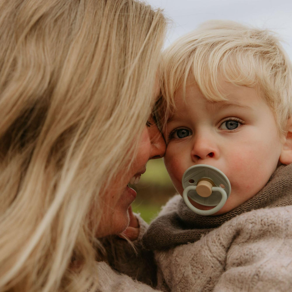 Frigg SilkySoft pacifier features air holes for breathable comfort