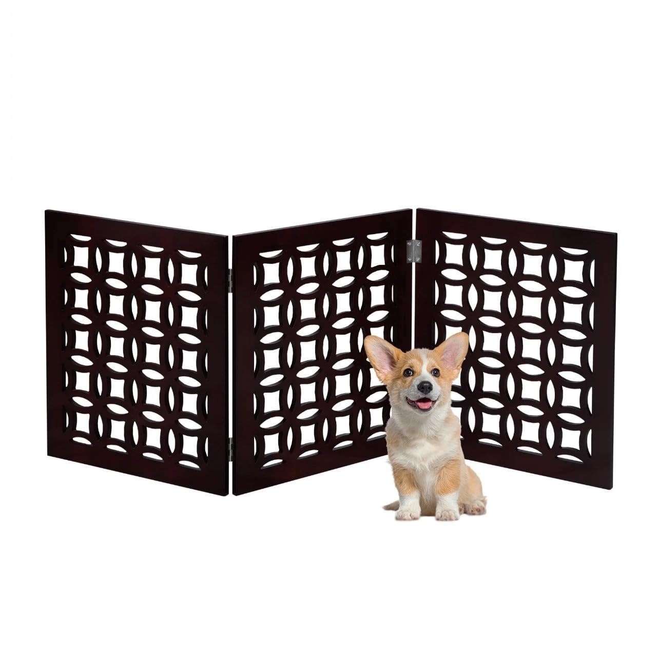 FRISKY FRIENDS Positano Mahogany gate with décor-friendly finish suits interiors.