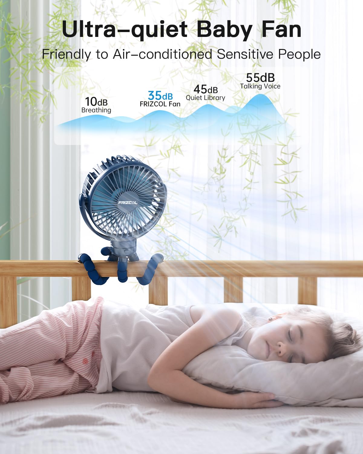 FRIZCOL desk-use blue demonstrates quiet cooling at work or study