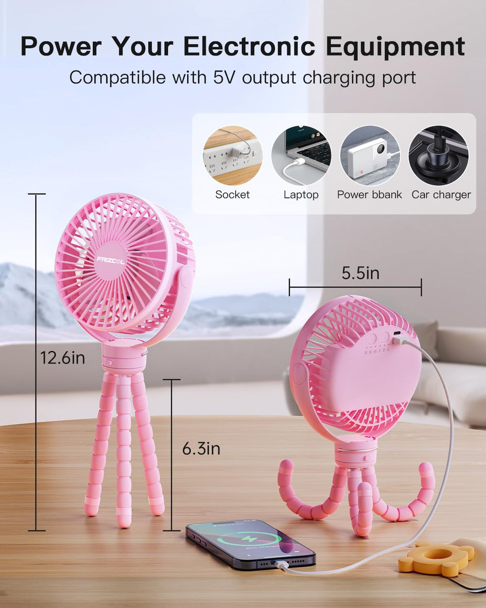 FRIZCOL detachable handheld option provides on-the-go cooling for adults and babies.
