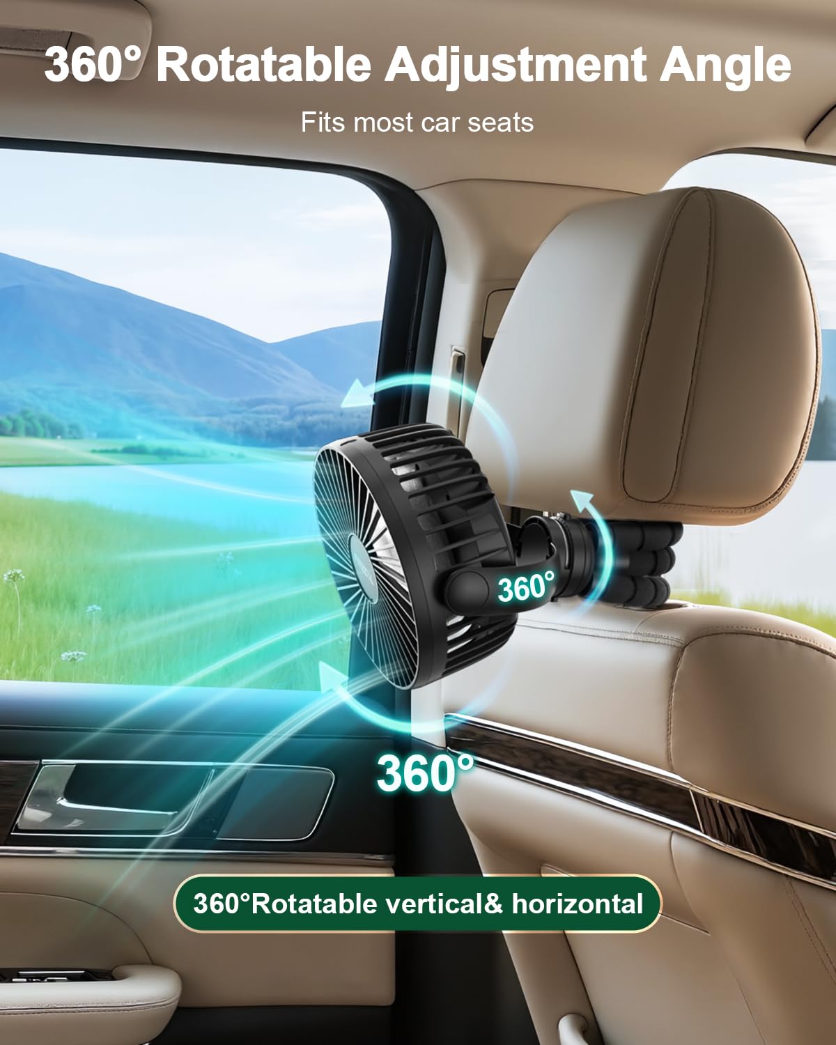 FRIZCOL 360° rotation directs wind precisely where needed.