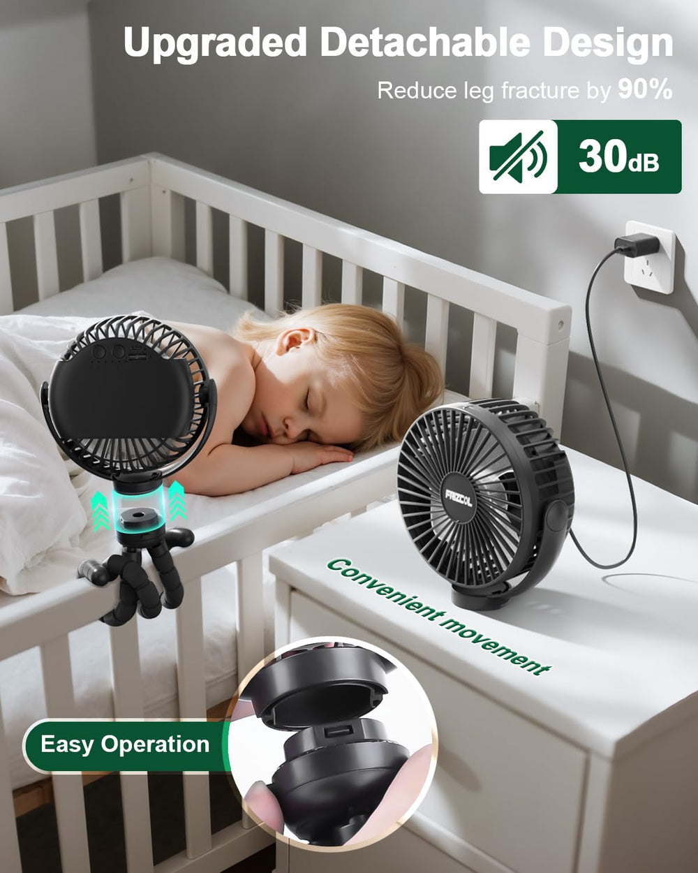 FRIZCOL three-speed, quiet operation offers customizable airflow.