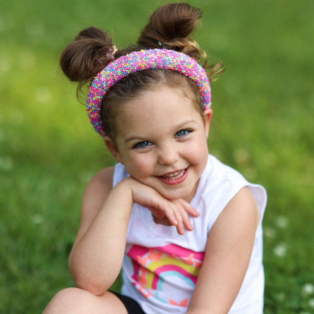 FROG SAC sprinkle headband gift-ready packaging suitable for birthdays and stockings.