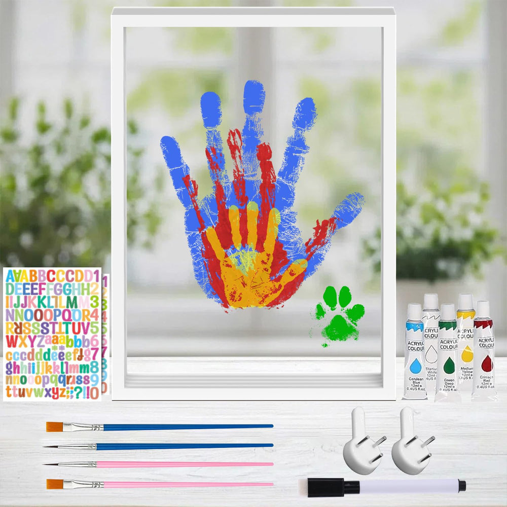 Frstem Family Handprint Kit frame captures baby handprint for lasting memories