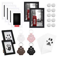 Frstem inkless paw print kit contents shown for mess-free keepsakes.