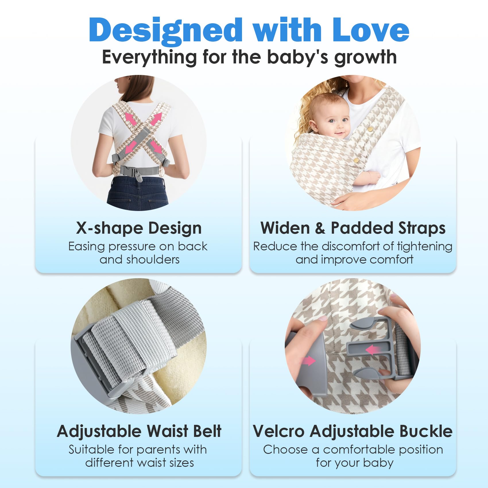 FRTUI Baby Carrier with forward facing option for curious toddlers