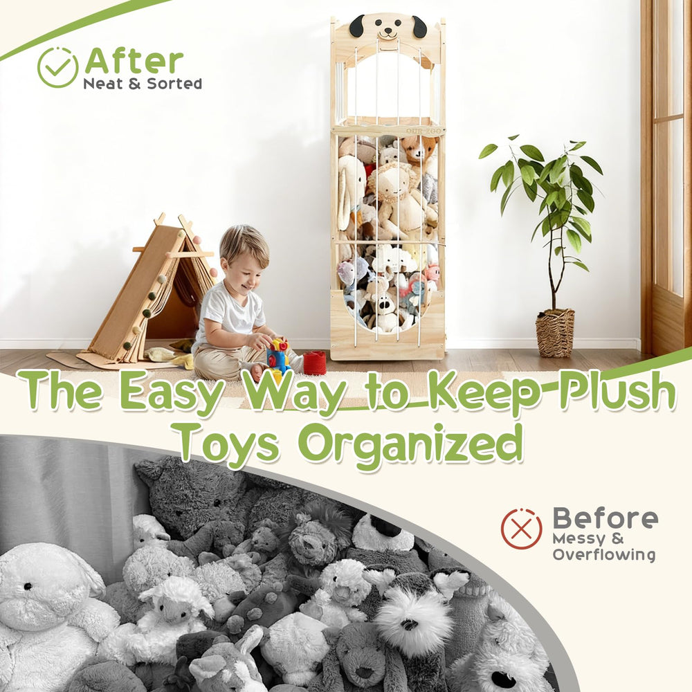 Fruaros natural pine wood construction is durable and plastic-free.