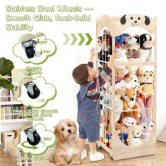Fruaros wavy middle board detail keeps plushies neatly in place after play.