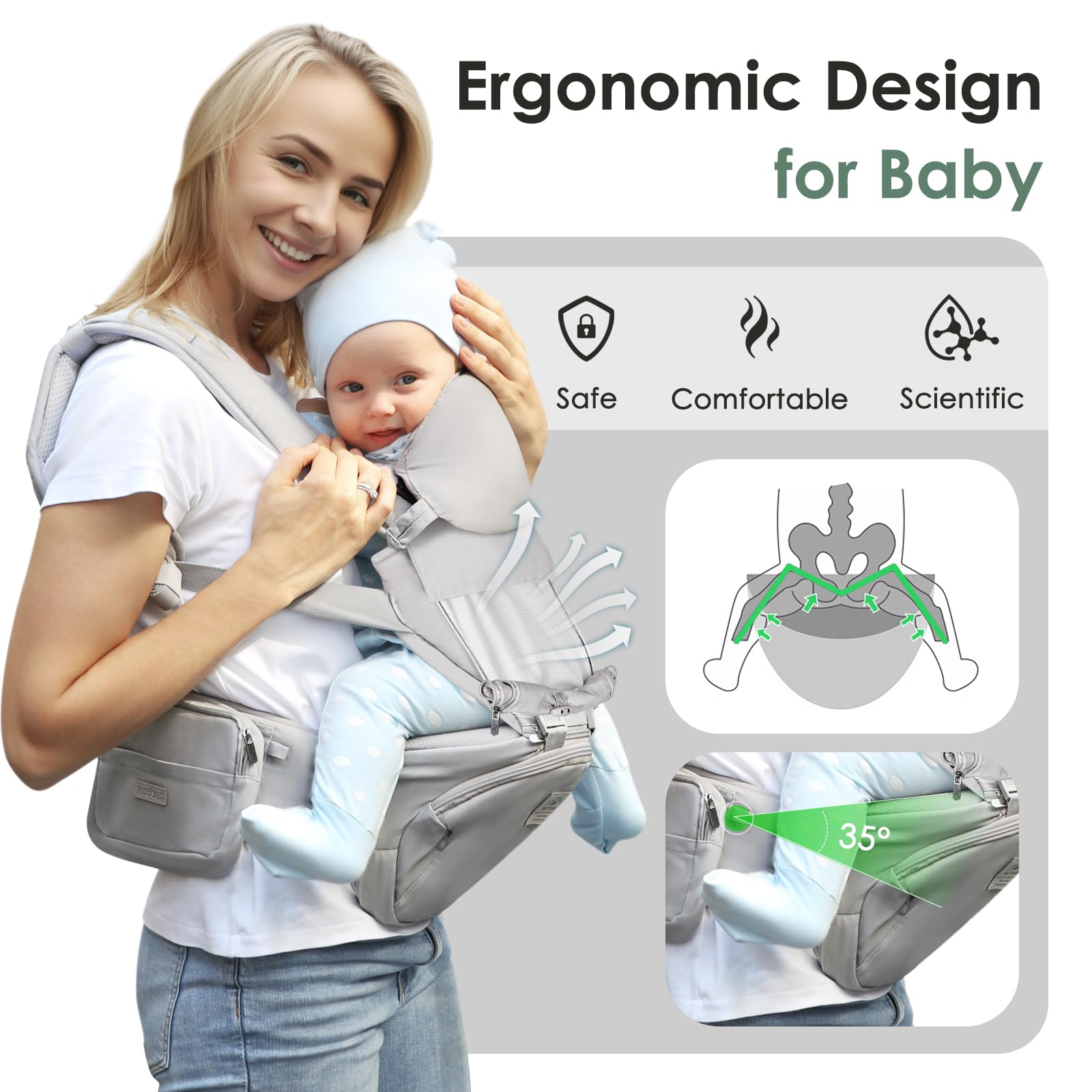 FRUITEAM breathable cotton fabric keeps baby cool in warm weather