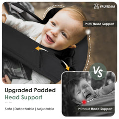 FRUITEAM head-support provides secure comfort for resting moments.