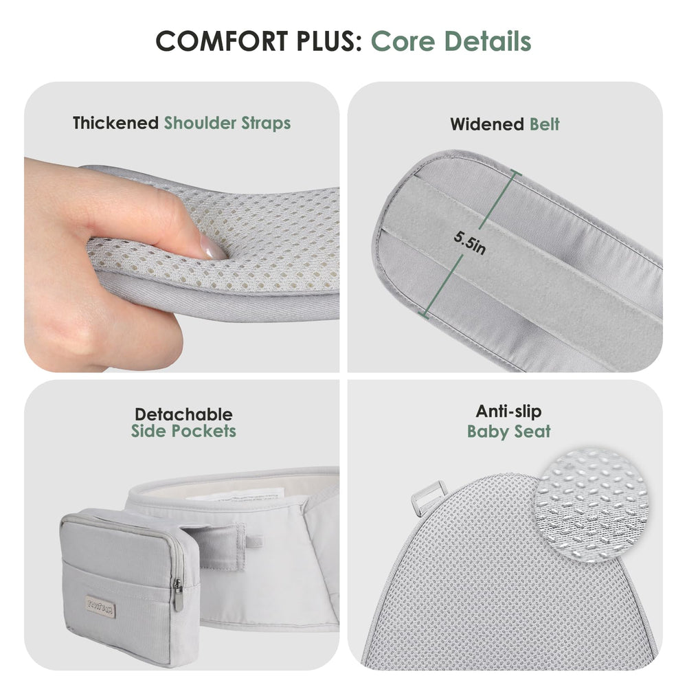 FRUITEAM carrier with hidden pockets stores keys and wipes for hands-free tasks