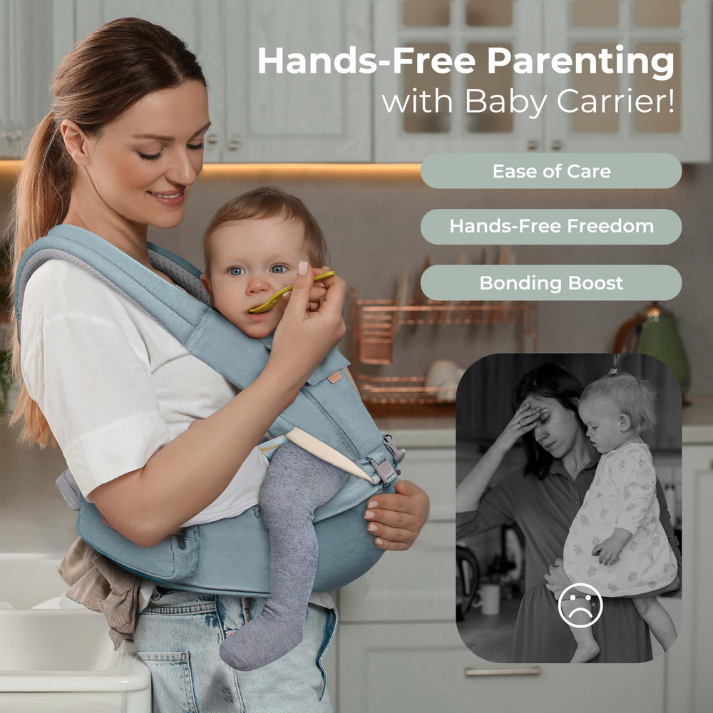 FRUITEAM safe-baby-transport design helps caregivers move confidently with baby.