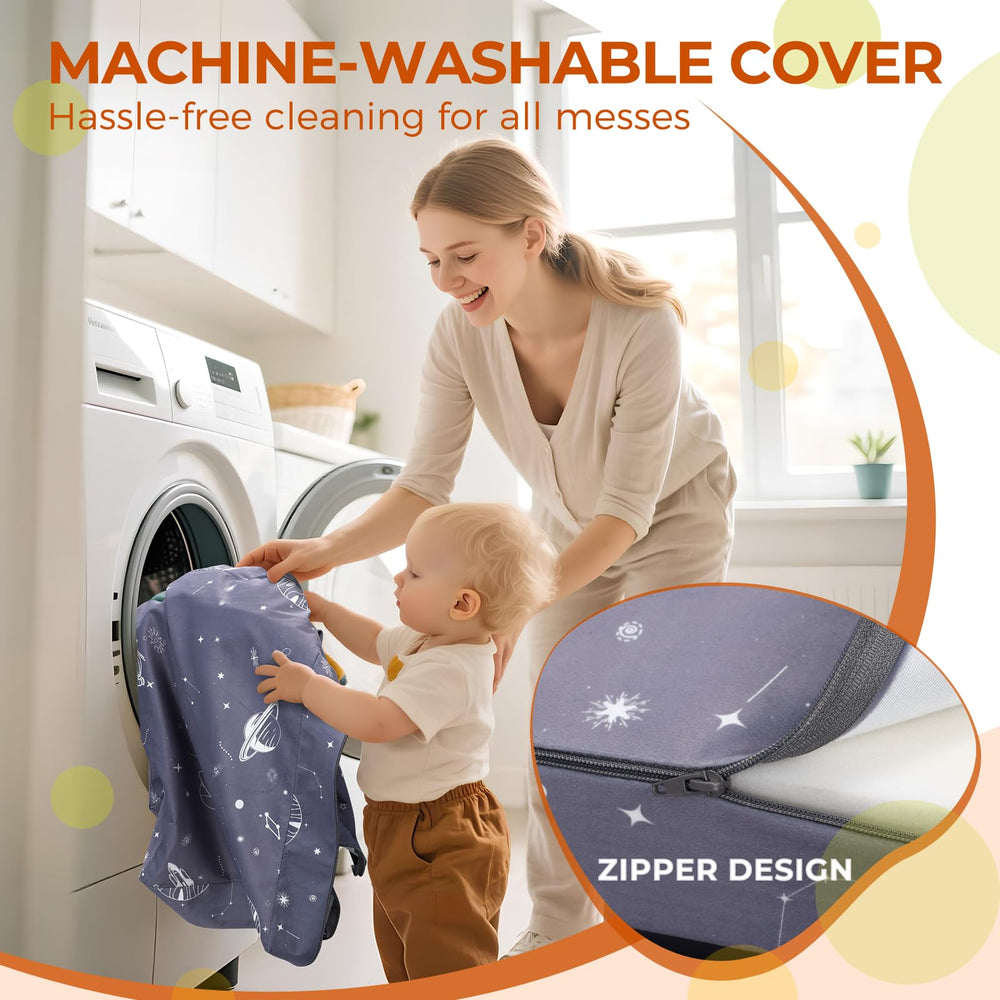Ultra-soft FRUITEAM fabric with high-density foam supports comfort.