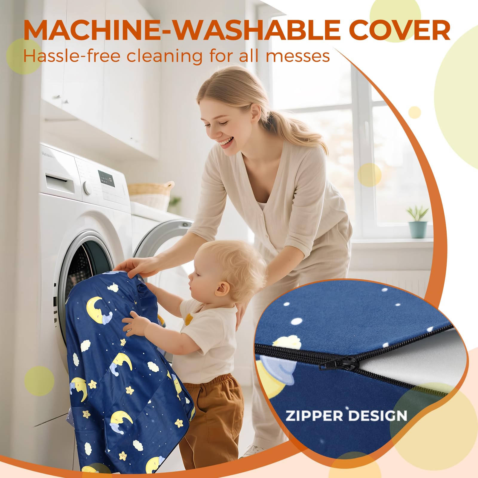 FRUITEAM removable cover for machine washing and easy care