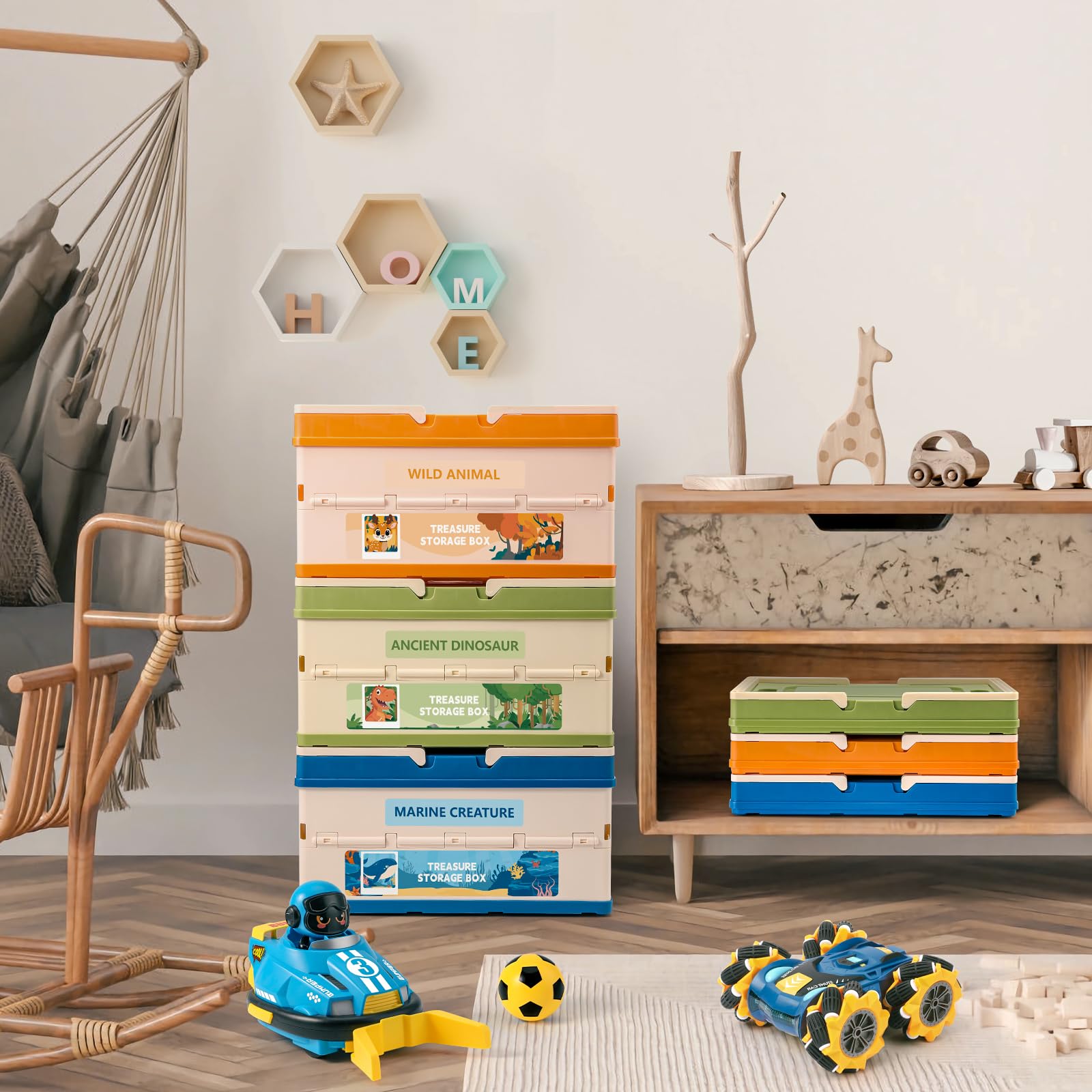 FRUSE room-ready storage box shown in living area