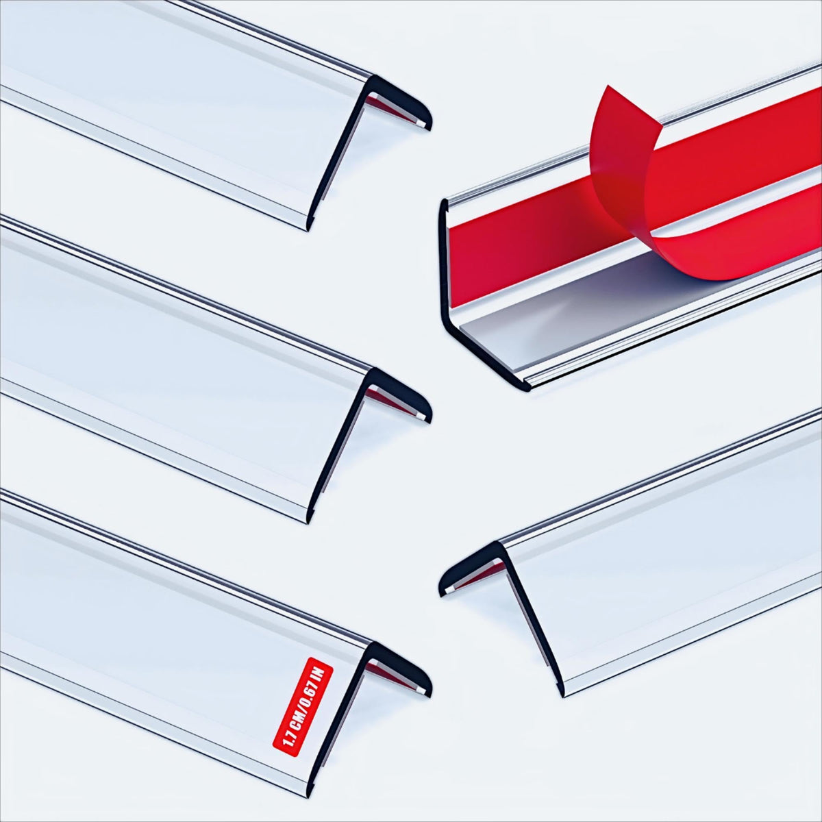 Frychee clear mini corner protectors shield walls from impact with easy adhesive backing