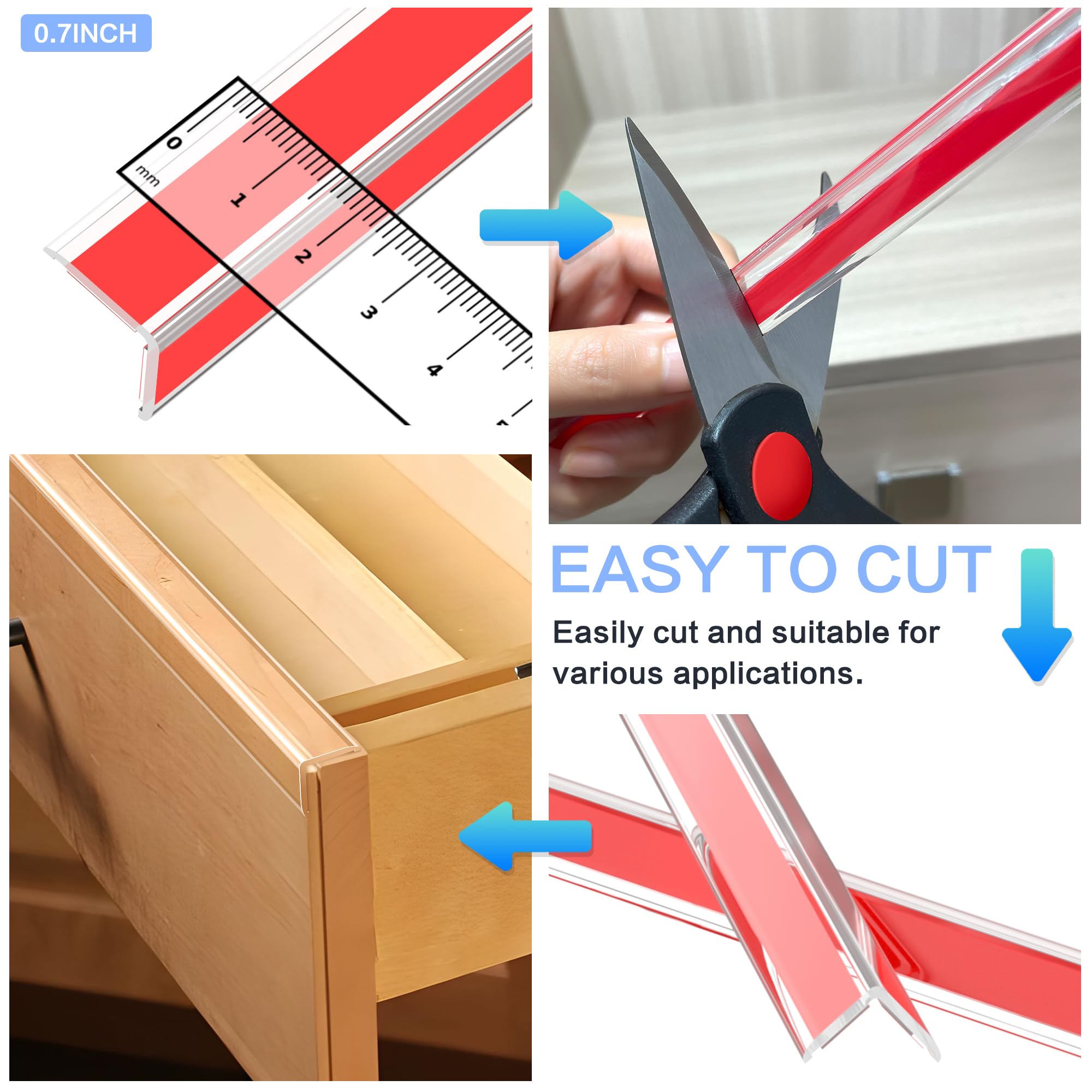 Frychee corner guards for doors blend discreetly while preventing furniture edge scuffs