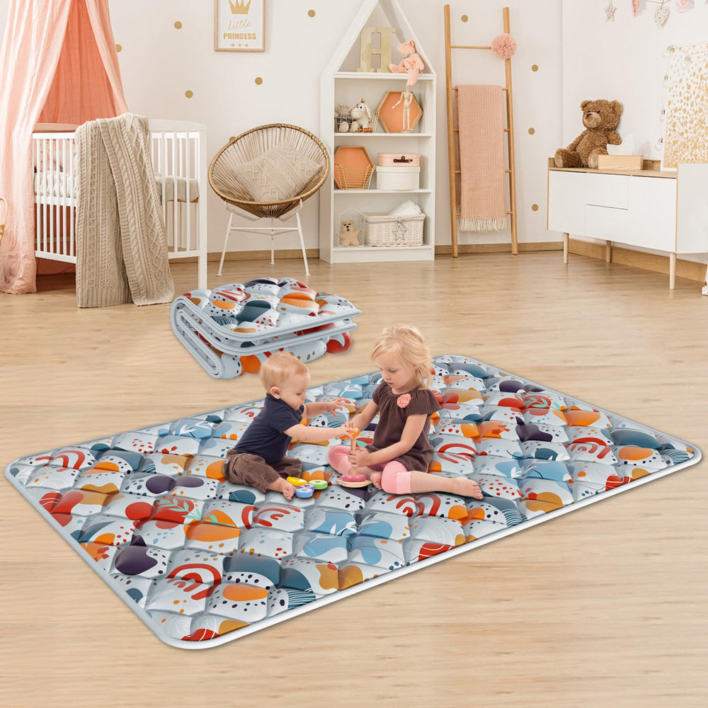 Fshibila baby play mat 74x50 for playpen, safe crawling space