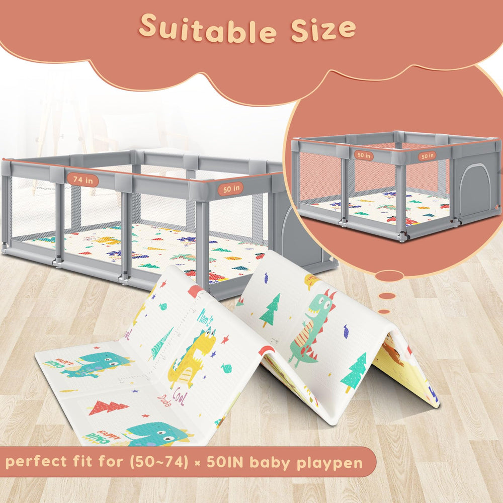 Fshibila large playmat supports shared play with siblings.