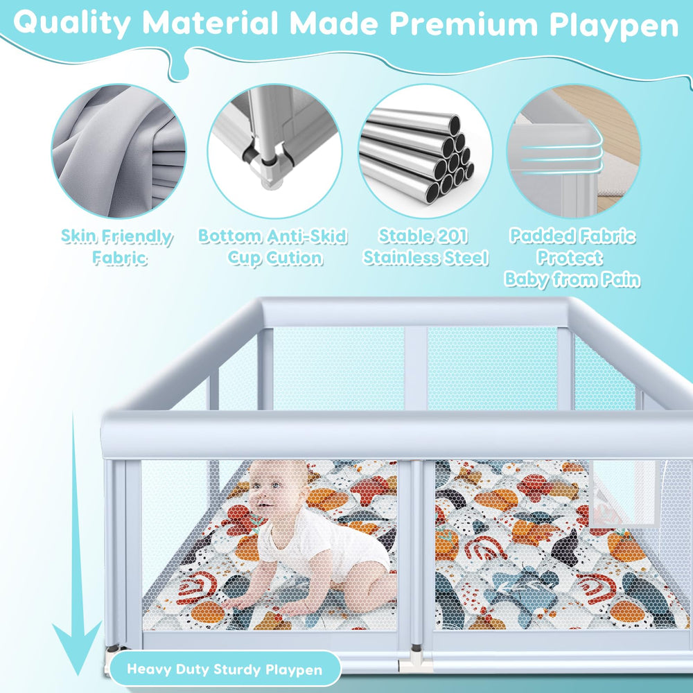 Fshibila playpen easy-store portability supports compact storage after use.
