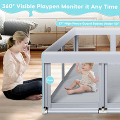 Fshibila playpen outdoor use enables safe play moments in the yard.