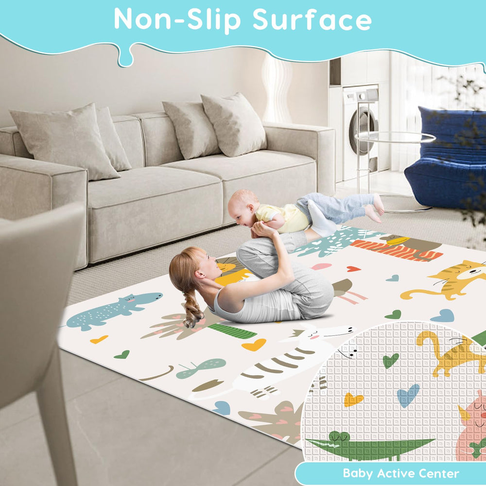 Fshibila playpen outside zip design helps prevent baby climbing out.