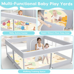 Fshibila playpen with safety suction cups for stability