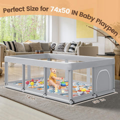 Fshibila thick ultra-soft playmat surface cushions movement