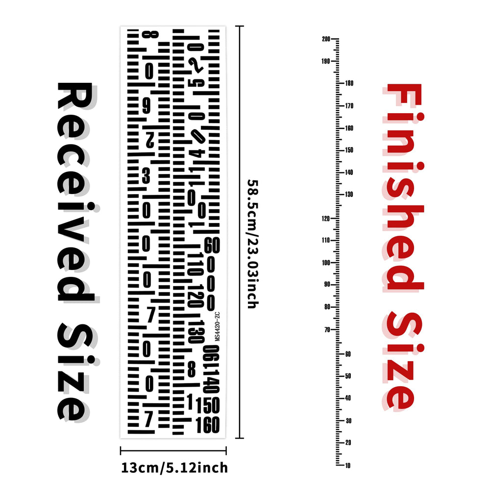 Fssqii growth chart decal in a kid's room for height tracking