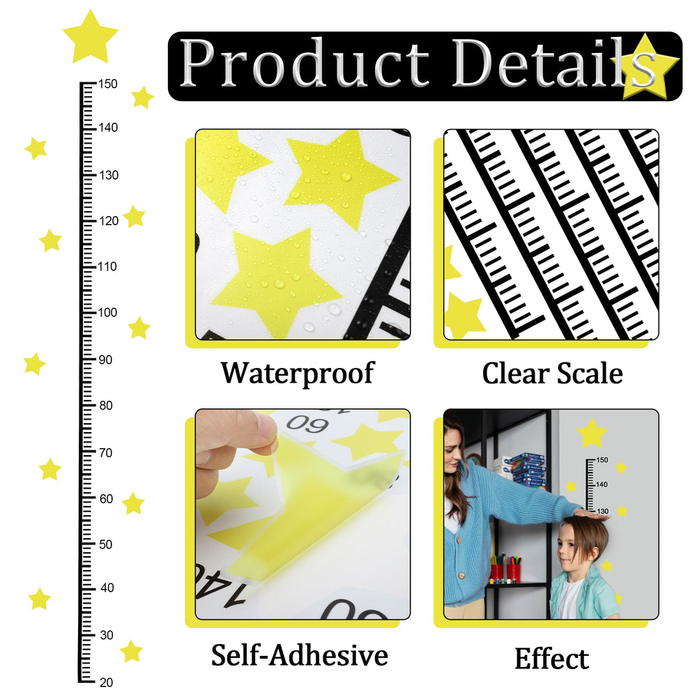 Fssqii star height chart on nursery wall helps organize memories.