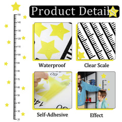 Fssqii star height chart on nursery wall helps organize memories.