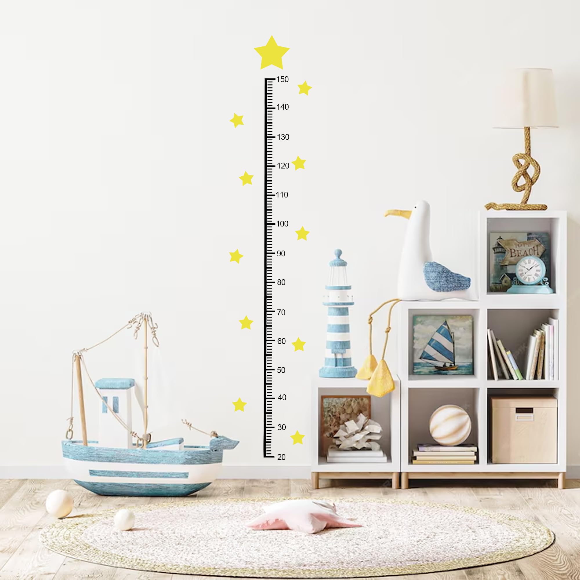 Fssqii star pattern wall decor suits kids rooms.