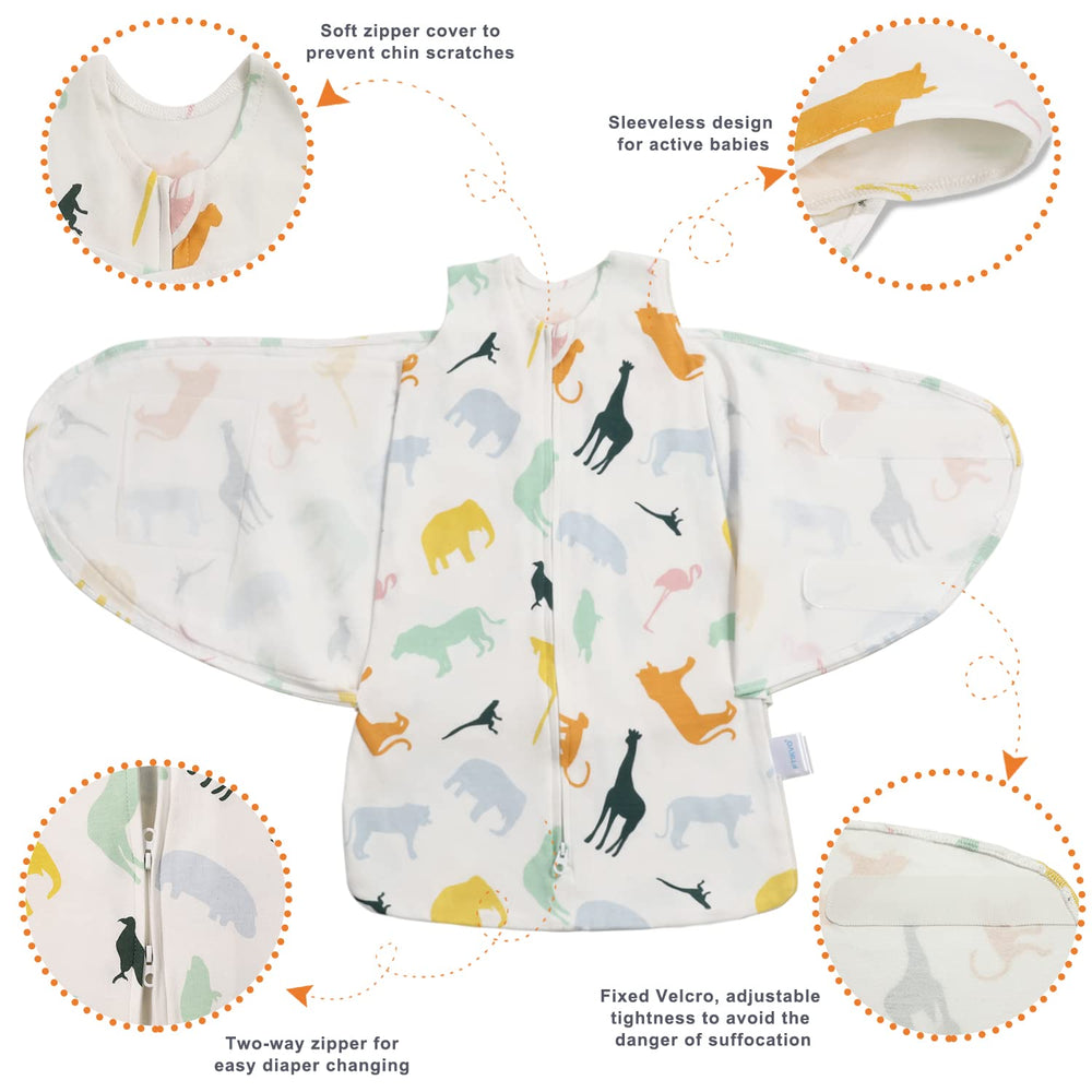 Ftikvo swaddle blanket arm openings provide a safe, snug fit.