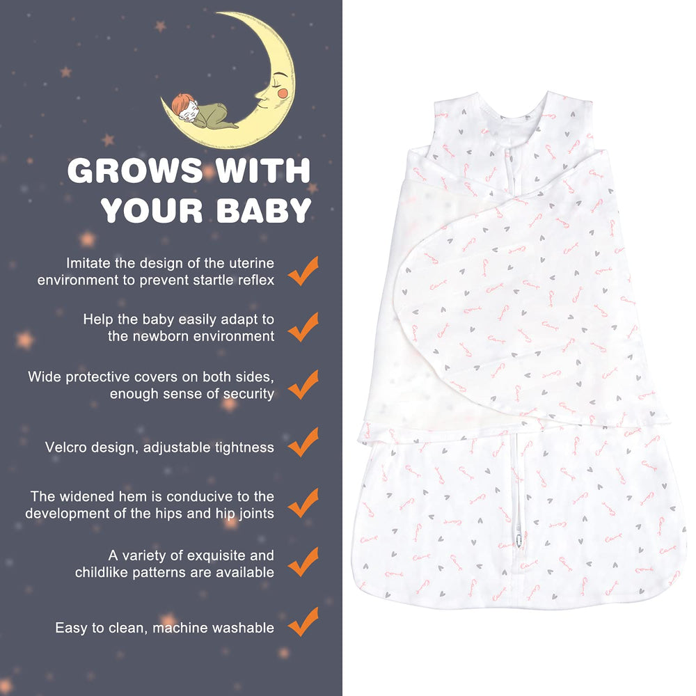 Ftikvo swaddle blanket baby-hands wrap conveys safe snug wrap for calming.