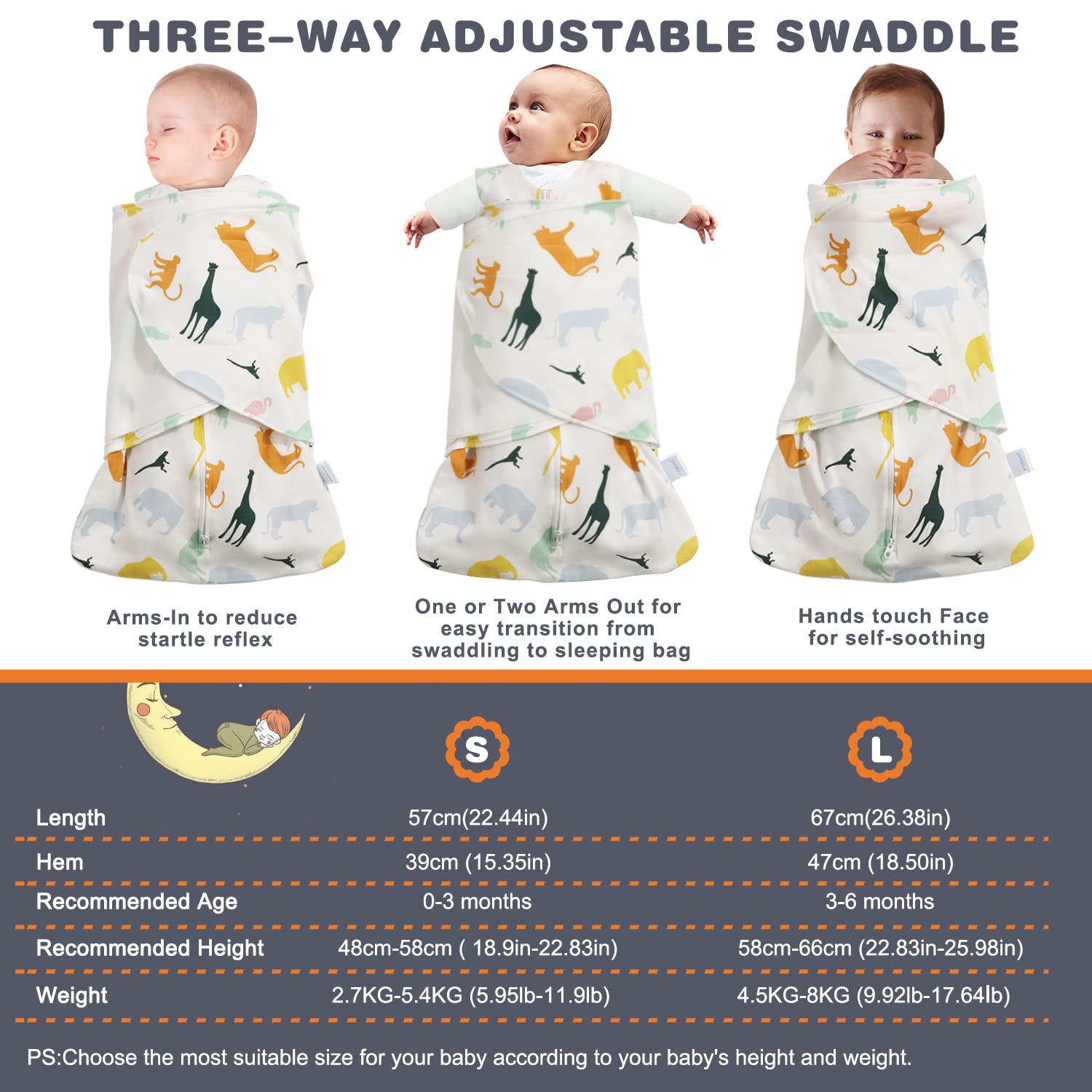 Ftikvo hip-friendly design with two-way zipper for easy diaper changes.