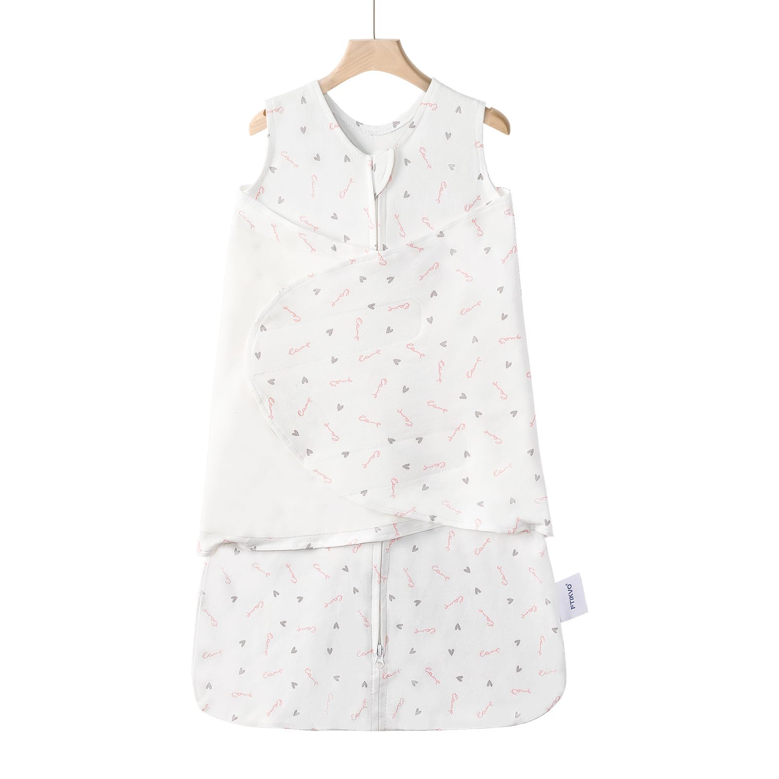 Ftikvo swaddle blanket love-small fit secures newborn sleep.