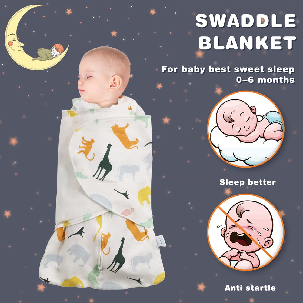 Ftikvo swaddle size guide helps choose 0–3 or 3–6 month fit.