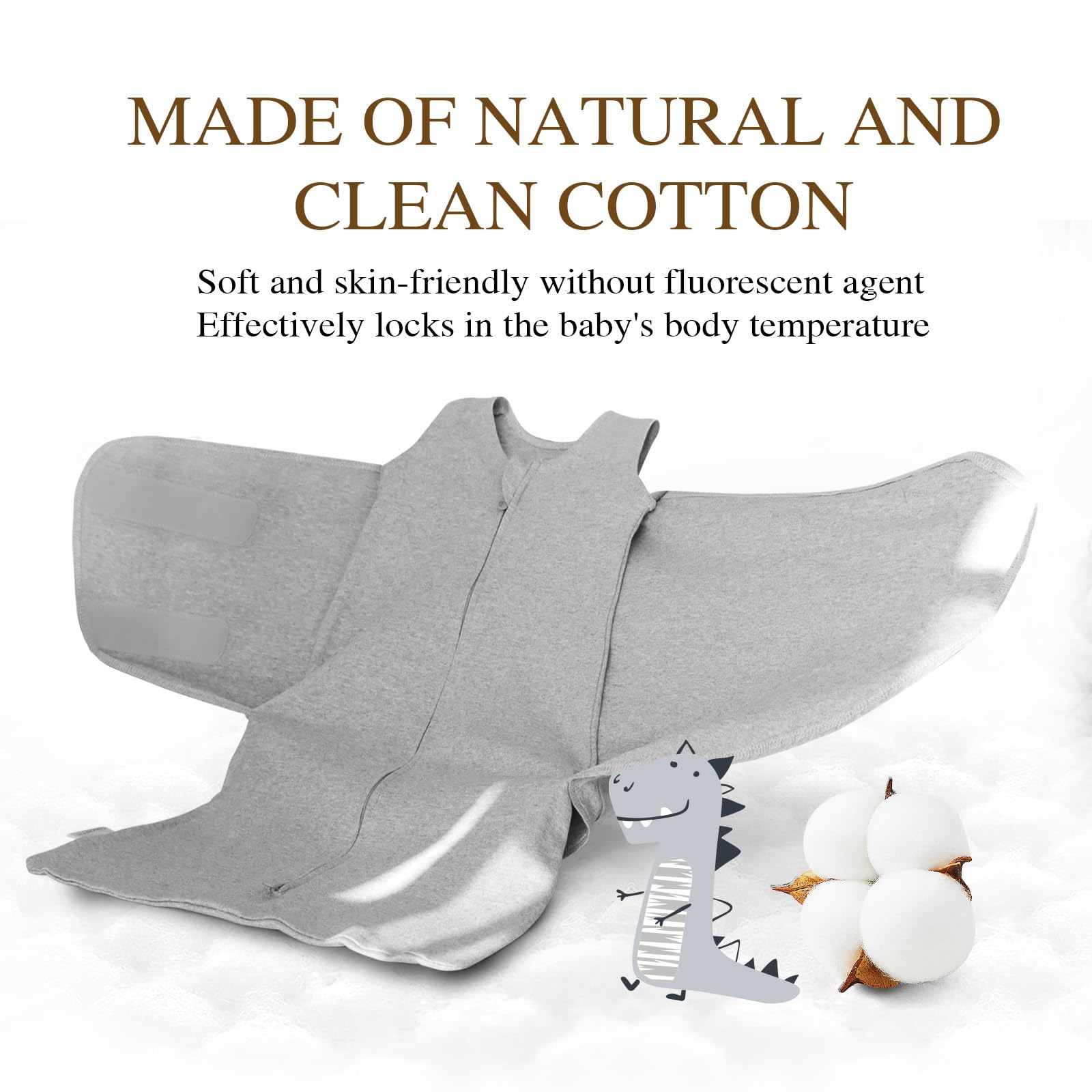 Ftikvo cotton swaddle blanket breathable and soft for newborn comfort.