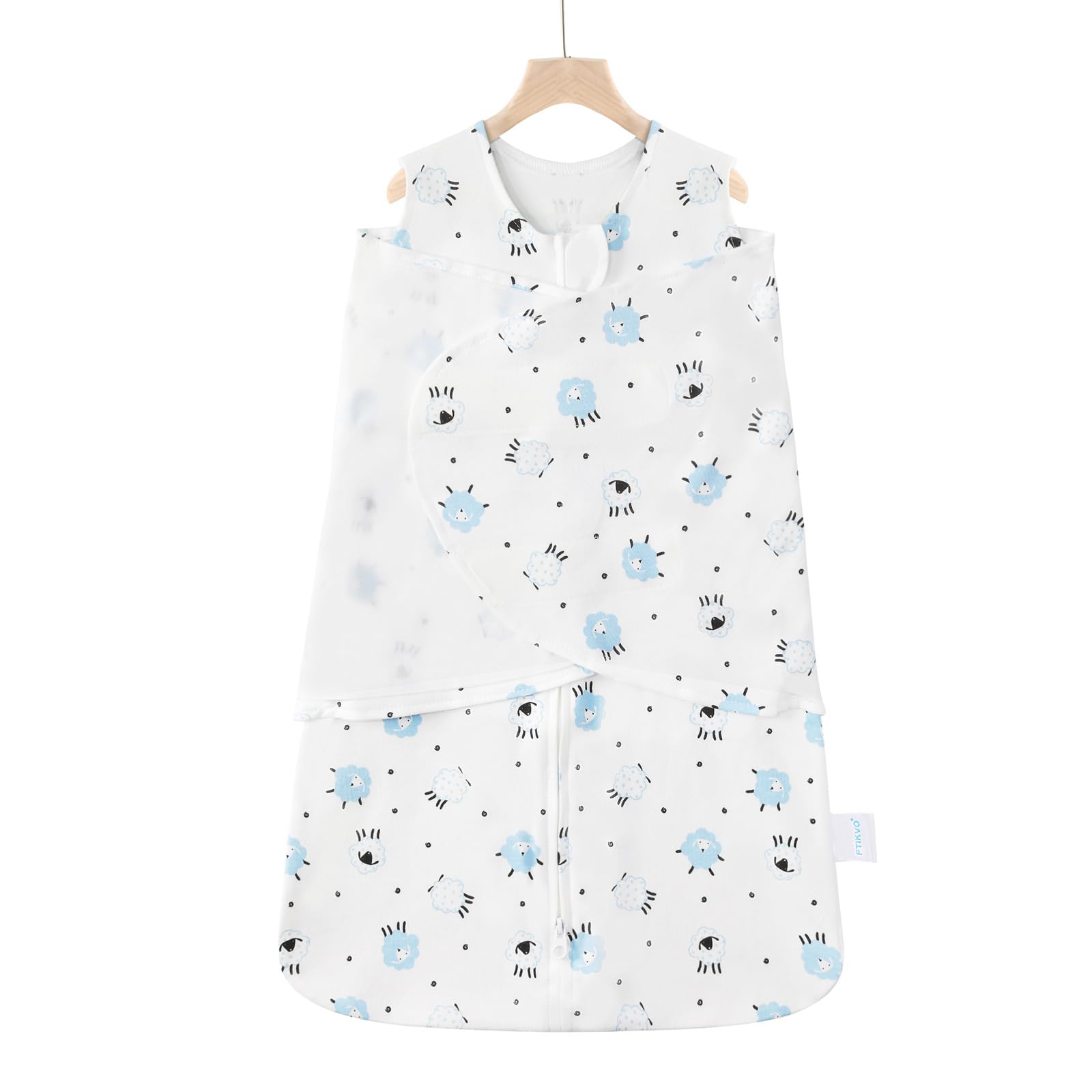 Ftikvo swaddle blanket highlights soft cotton texture for gentle newborn comfort.