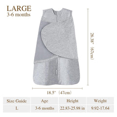 Ftikvo swaddle blanket demonstrates two-way zipper for quick diaper changes.