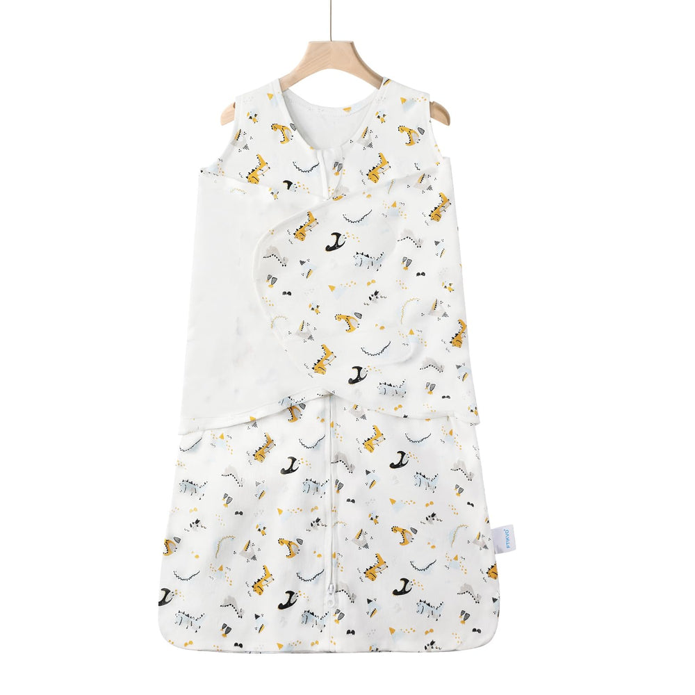 Ftikvo swaddle with dinosaur print for small babies 0-3 months promotes secure sleep