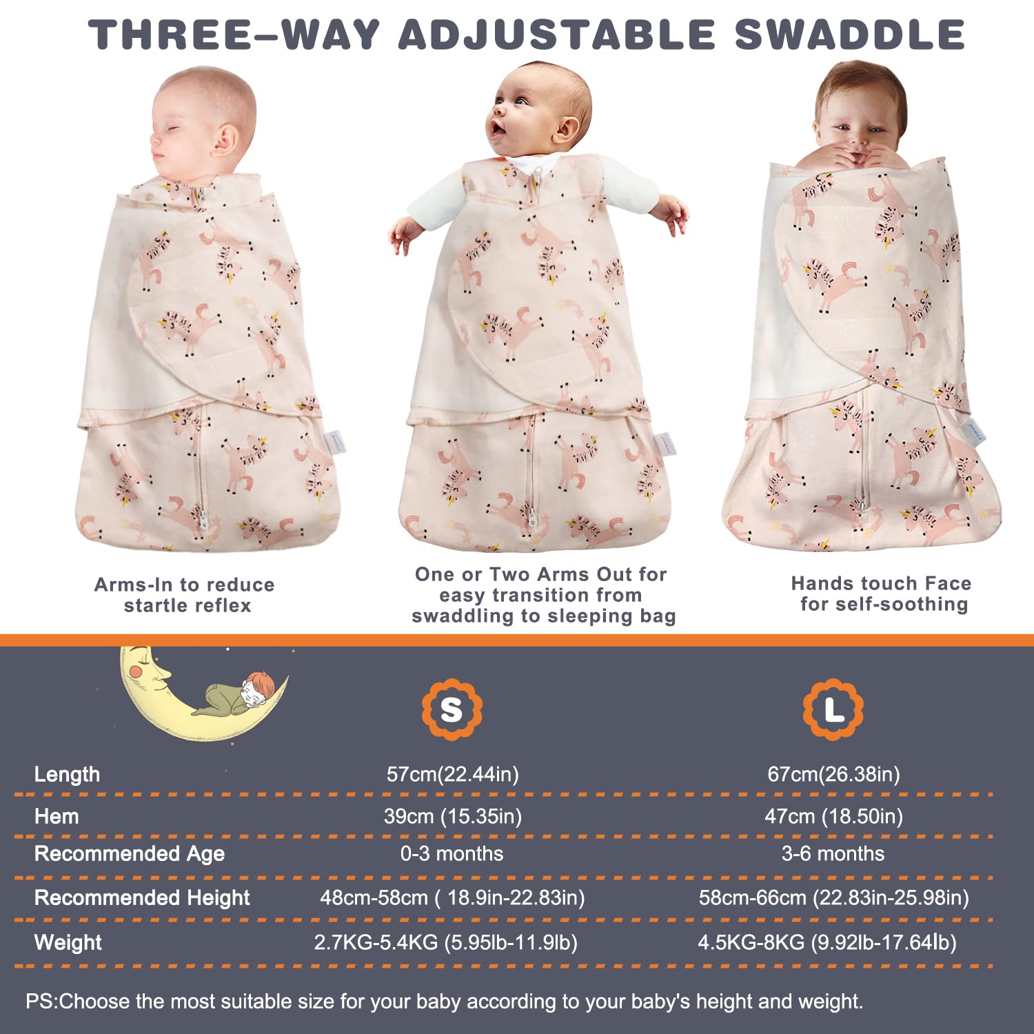 Ftikvo breathable 100% cotton fabric keeps baby cool and comfortable.