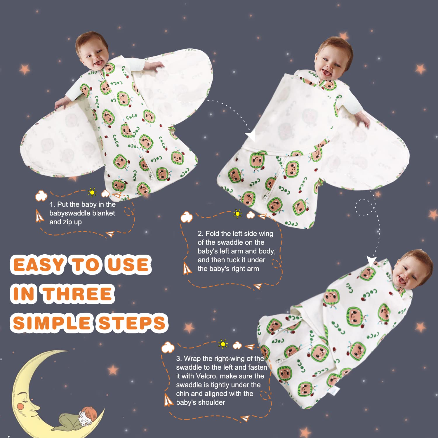 Ftikvo soft cotton fabric offers breathable warmth for resting babies.