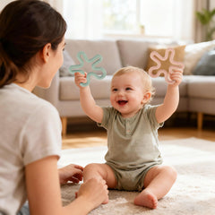 Fu Store silicone teether with five textures for varied chewing sensations