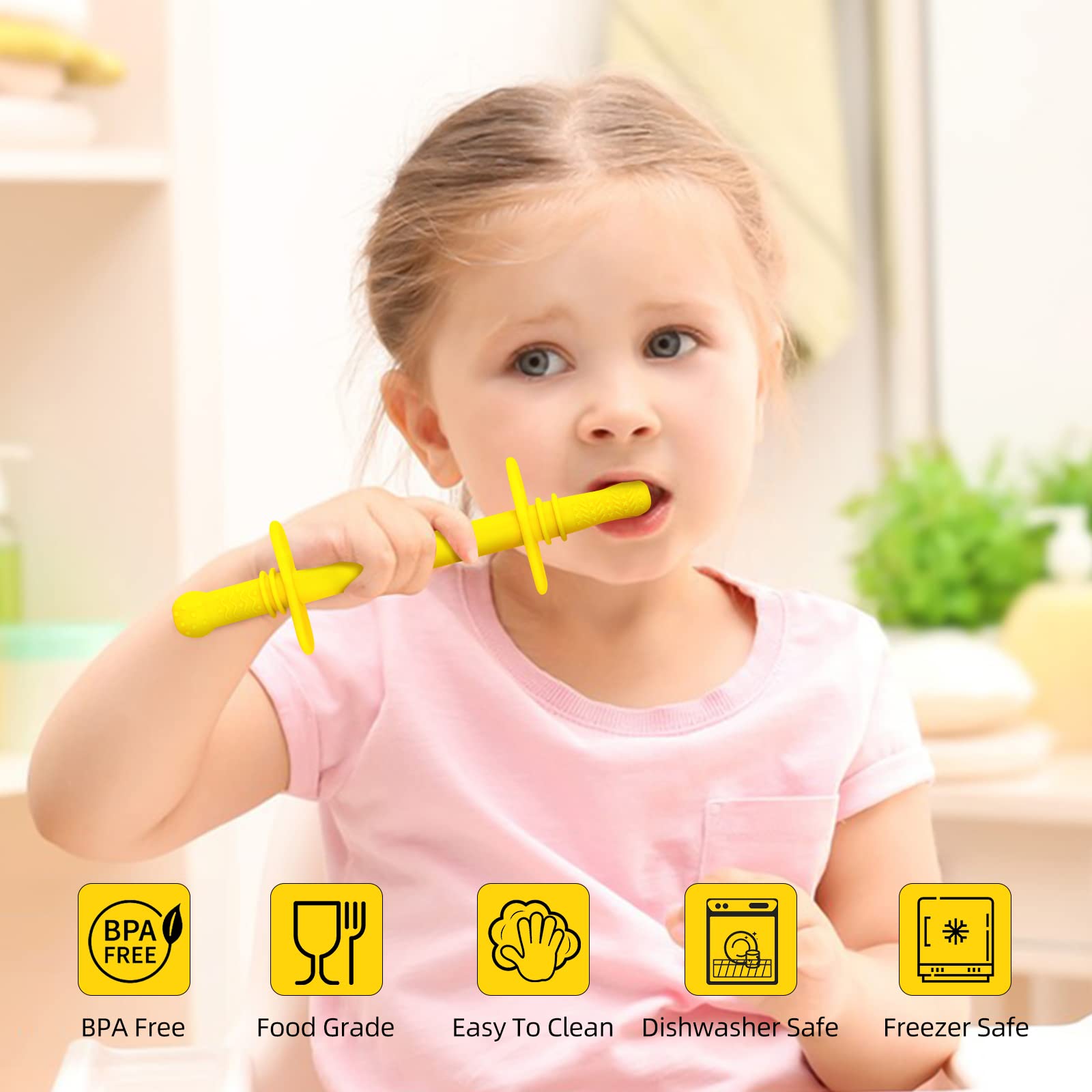 Fu Store Hollow Teether Tube is dishwasher-safe for simple cleanup.